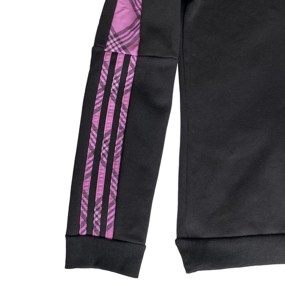 ADIDAS Tiro Winterized Hoodie Sweatshirt Track Jacket Black Lilac 3/4 Zip S NWT - Picture 9 of 16